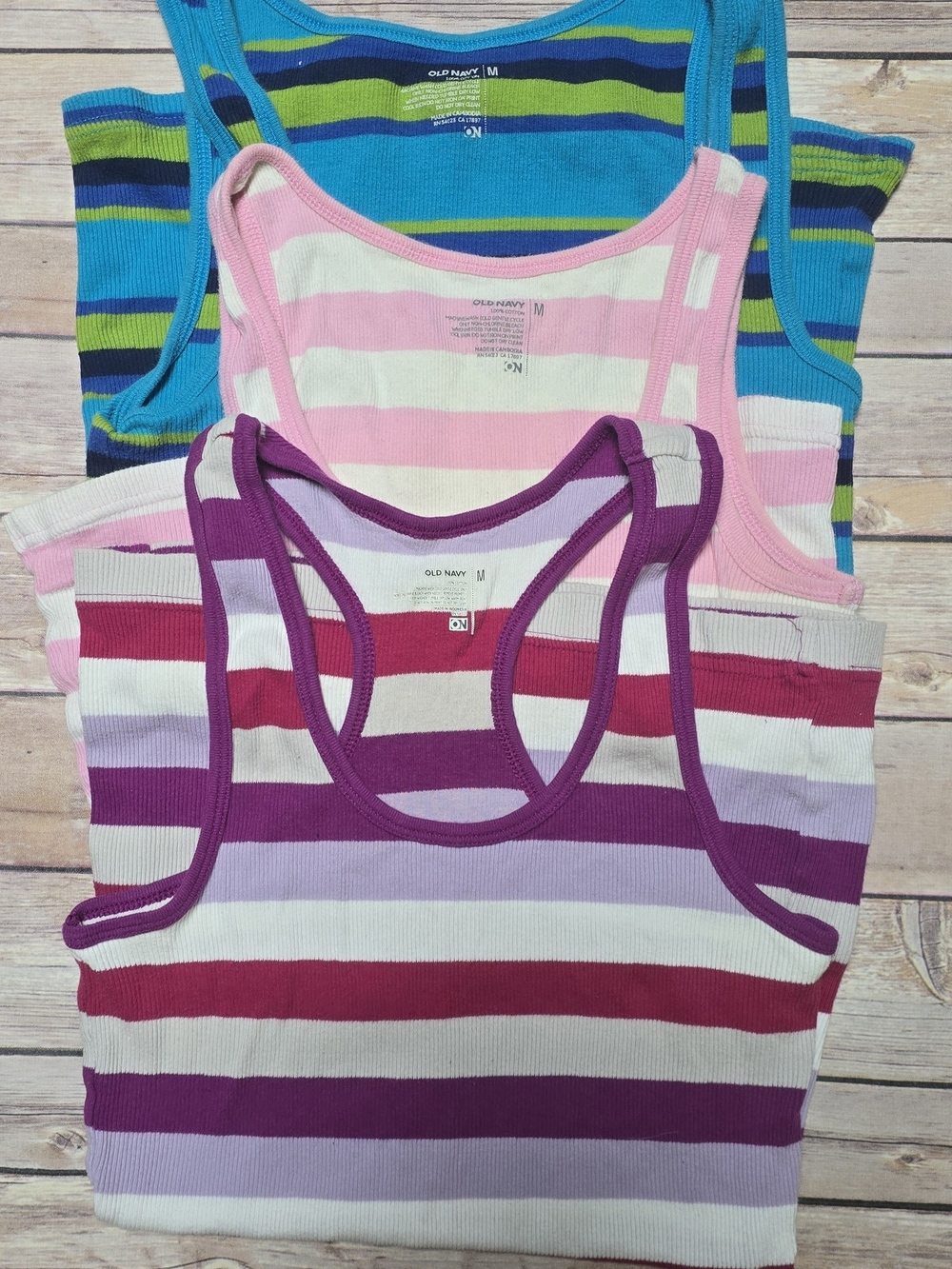 3 Old Navy Striped Tank Tops